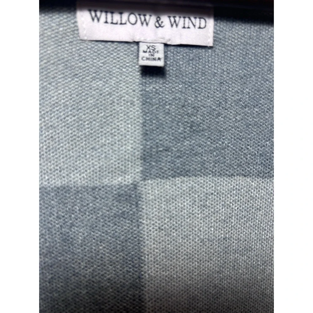 Willow‎ And Wind XS Checkered Cardigan Ivory/grey. Valentine's Girly Slay Crop - Picture 15 of 16